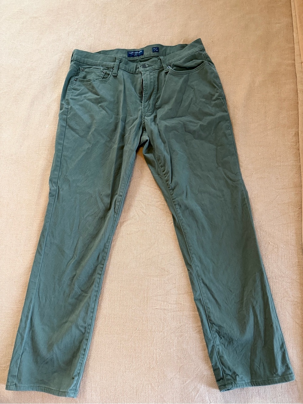 Lucky Brand Men's Olive Green Chinos